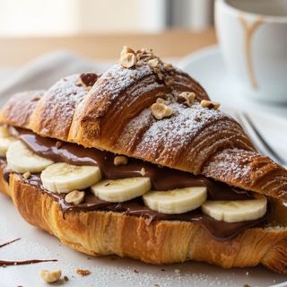 Croissant nutella banan