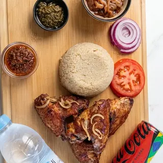 Attiéké poulet saute