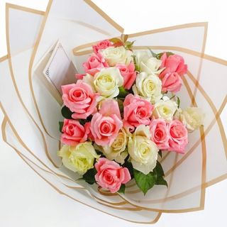 blanch et roses 20 avec un carte