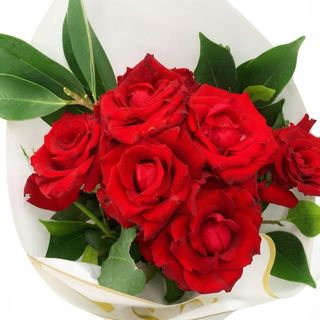 Bouquet de 5 Roses rouge