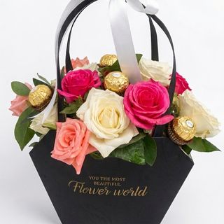 Sac roses mix et chocolat