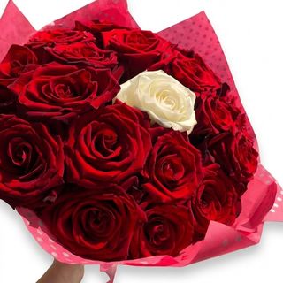 Cœur Blanc 20 roses