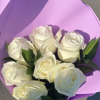 Bouquet 7 Roses Blanches