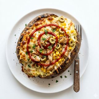 Patata asada poulet gratinée