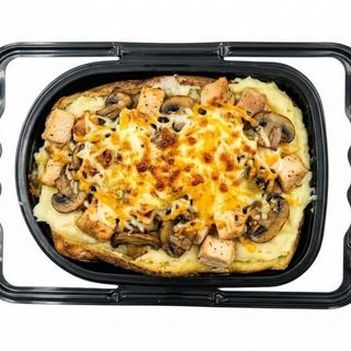 Kumpir poulet champignons gratiné