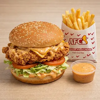Original Chicken Burger + Frites