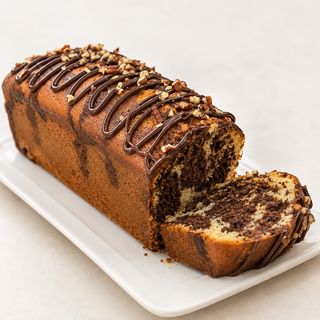 Cake marbré vanille chocolat