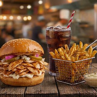 Menue hamberger chawarma poulet
