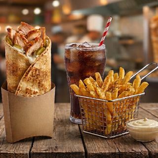 Menue chawarma poulet