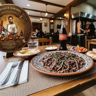 500g chawarma  steak viande avec  accompagnements