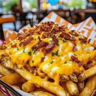 Chessy fries & Crispy Onions
