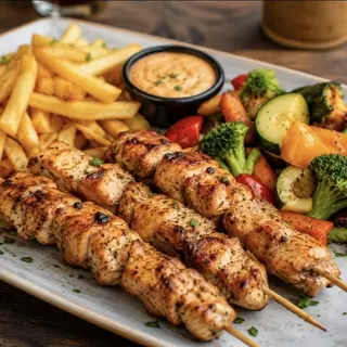 Brochettes De Poulet Marinées
