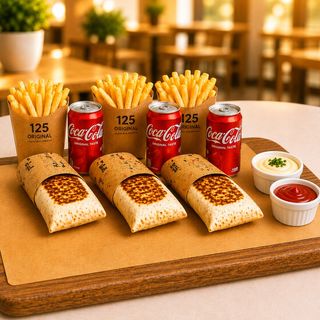 Menu Trio Gourmand 3 tacos 3 boisson 3 frites