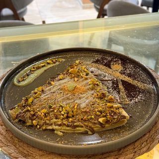 Crêpe kunafa pistache