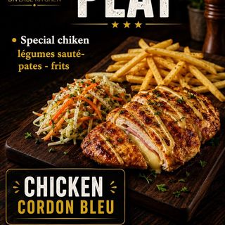 Plat Chiken cordon bleu