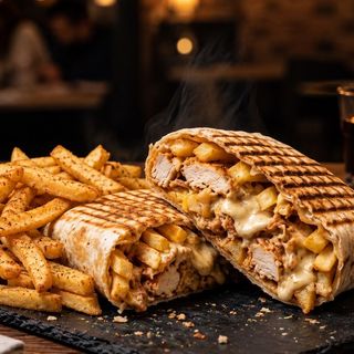 Tacos mixte avec frites