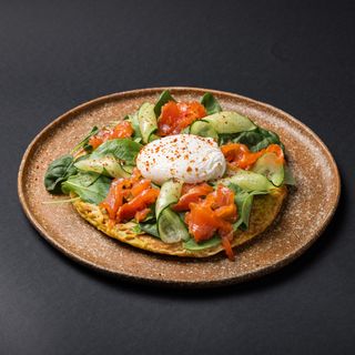 Potato Pancake with Salmon & Poached Egg