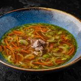 Supă cu ciuperci albe și mușculeț de vita