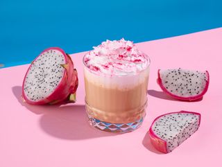 Dragon fruit latte