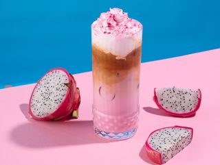 Dragon fruit Iced latte