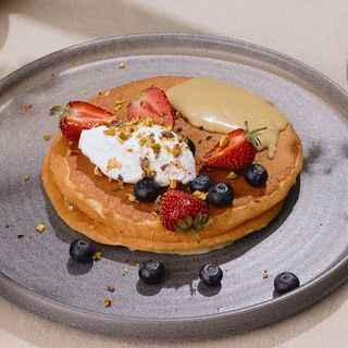 Воздушные панкейки с маскарпоне,фисташковым кремом/Pancakes,mascarpone