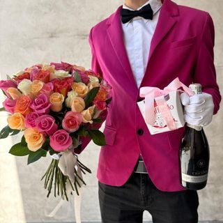 51 Trandafiri Multicolori, Raffaello și Spumant