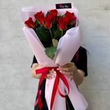 Buchet din Trandafiri Rosii 50-60 cm (9 buc)