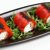 Ardei cu feta si bacon