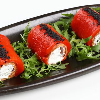 Перец с фетой и беконом/ Ardei cu feta si bacon