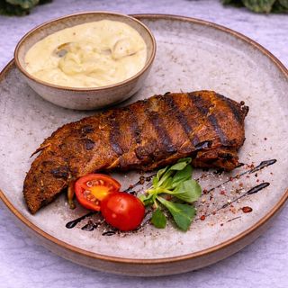 Стейк из говяжьего языка на гриле / Steak de limba la gratar