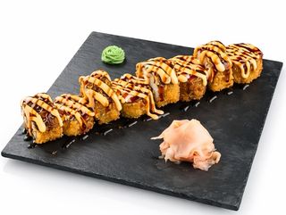 Горячие суши с креветками/ Sushi cald cu creveți