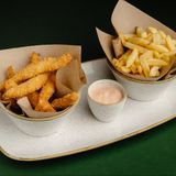 Хрустящие куриные наггетсы/ Fâșii de pui crocant