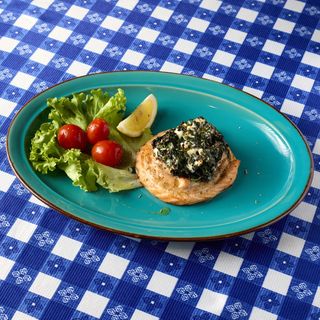 Somon cu spanac in cuptor