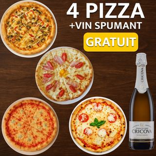 Set 11, 4 pizza+ șampanie Cricova