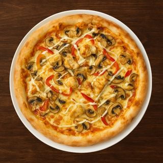 Pizza Pollo e funghi