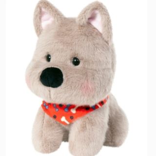 Щенок Lucky серый 23 см.