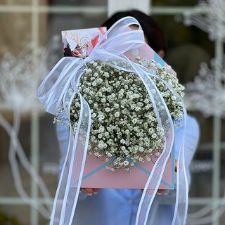 Цветочный конверт с белой гипсофилы - #1