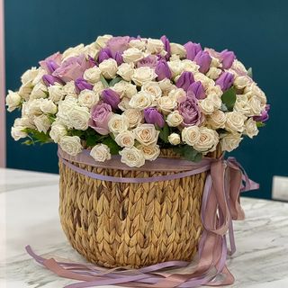 Цветочная композиция в корзине - #62