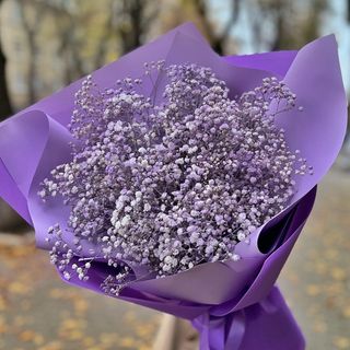 Buchet din gypsophila violet