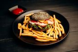 Burger Black Goose +cartofi pai