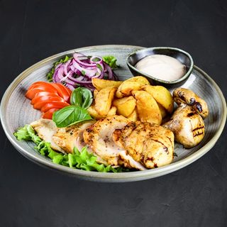 Steak de pui cu legume