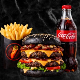 Combo Double Black Burgher Vită