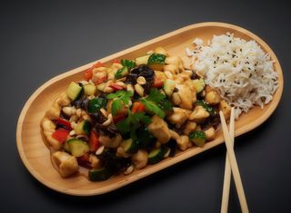 Chicken Kung-pao cu castraveți 
