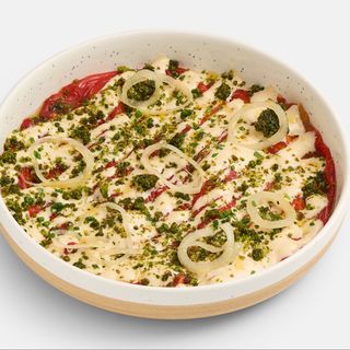 Ardei copți cu sos de usturoi și ghimbir