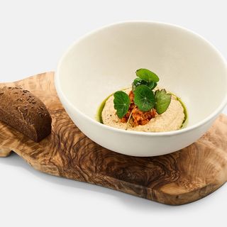 Hummus din semințe de floarea-soarelui și ulei de dovleac