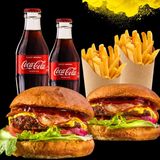 2x BBQ Fire Picant Burger + 2x Cartofi Fri + 2x Coca-Cola 0.5