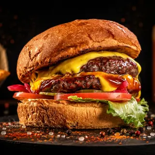 Double De Lux Cheeseburger