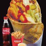 Combo Kebab arab vită +cartofi pai+sos+coca cola0,5l