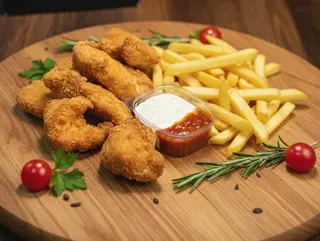 Meniu Nuggets cu cartofi pai