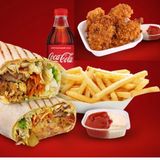 2 kebab + Crispy +cartof pai +sos+ 2coca cola